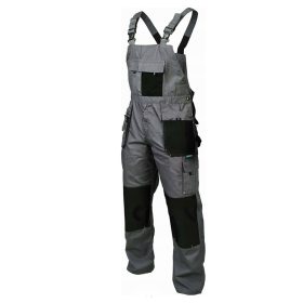   STALCO S-47868 Kantáros munkanadrág, szürke-fekete, L-es UTOLSÓ DARAB!