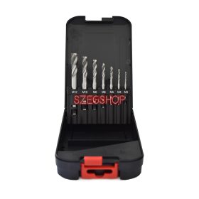   Abraboro gépi menetfúró készlet 7r. HSS-Co5% DIN371B átmenő furathoz [M3-tól M12-ig]