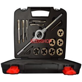   Abraboro kézi menetfúró készlet 15r. HSS-G DIN352 [M3-tól M12-ig] + elő-fúrószárak + hajtóvas