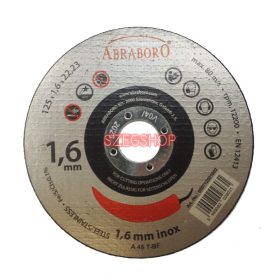 Abraboro vágókorong 125x1,6x22,23 A 46 T-BF Steel-Inox