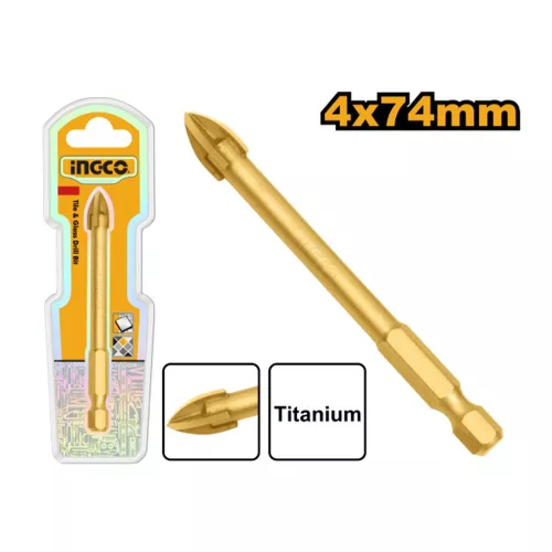 INGCO Üveg és csempefúrószár 4 mm bit befogás DBG1130401
