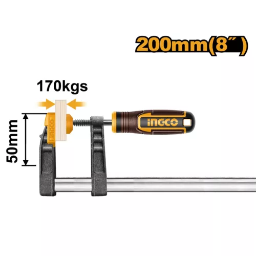 INGCO Gyorscsavarszorító 200 x 50 mm