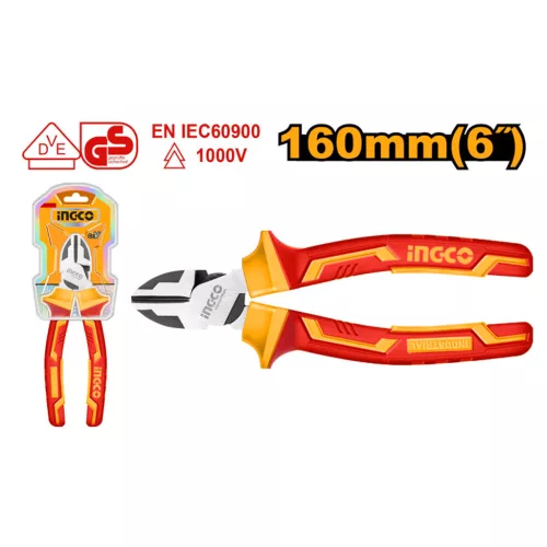 INGCO Oldalcsípő fogó 160 mm 1000 V-ig szigetelt HIHLDCP28160
