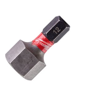 Milwaukee bitfej 1/4" - H12x25mm Shockwave (2db/cs.)