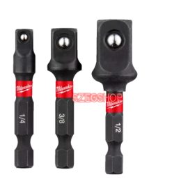   Milwaukee dugókulcs adapter készlet 3 részes (1/4" - 3/8" - 1/2") Shockwave