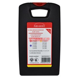 Abraboro csavarkiszedő- és bitfej készlet 17r.