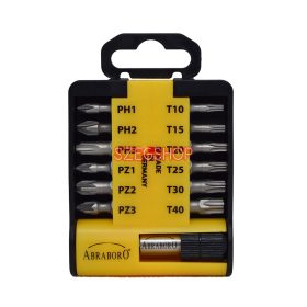 Abraboro 13 részes bitkészlet, profi