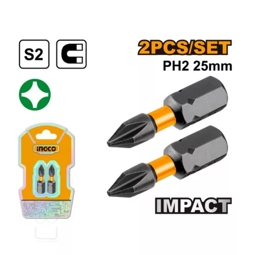 INGCO Impact bithegy PH2 x 25 mm (2 db) SDBIM71PH225