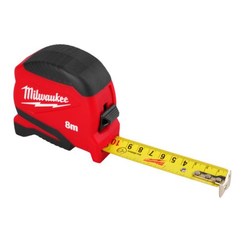 MILWAUKEE Mérőszalag 8 m x 25 mm metrikus COMPACT (GEN 2)