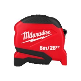   MILWAUKEE Mérőszalag 8 m/26 láb x 25 mm metrikus COMPACT (GEN 2)