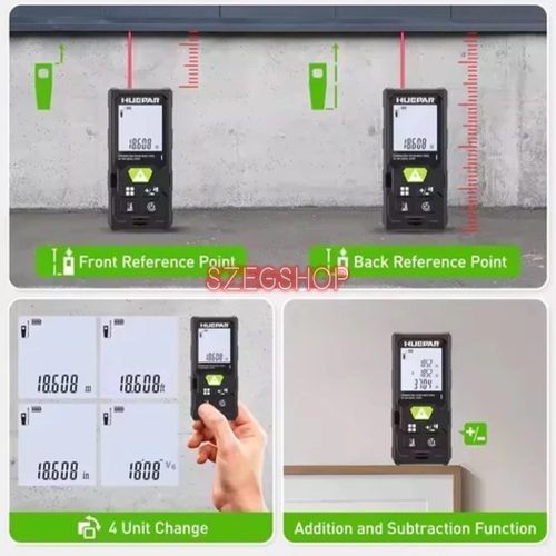 Huepar DM-LM50 lézeres távolságmérő, 50m