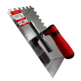 Abraboro Fogazott INOX glettvas 280 x 130 mm, 10 x 10 mm 