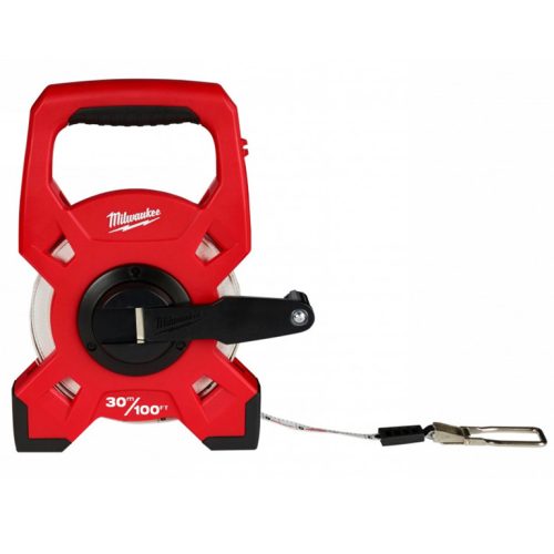 MILWAUKEE Mérőszalag 30 m x 13 mm keretes üvegszálas szalaggal