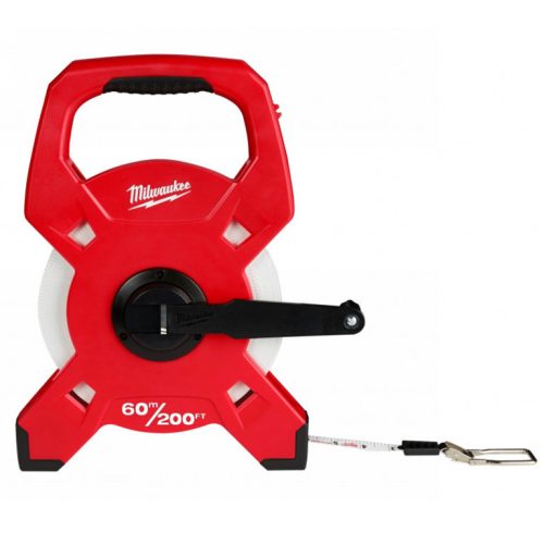 MILWAUKEE Mérőszalag 60 m x 13 mm keretes üvegszálas szalaggal