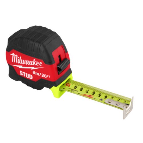 MILWAUKEE Mérőszalag ütésálló 8 m/26 láb x 33 mm STUD (GEN 3)