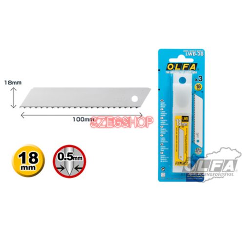 Olfa penge, Standard 18 mm-es LWB-3B