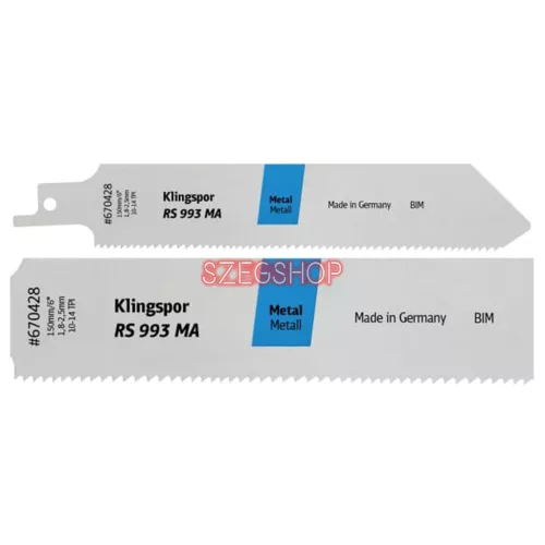 Klingspor RS 993 MA Special 25,4/225 Bi-metál kardfűrészlap, mart, fogterpesztett 670338