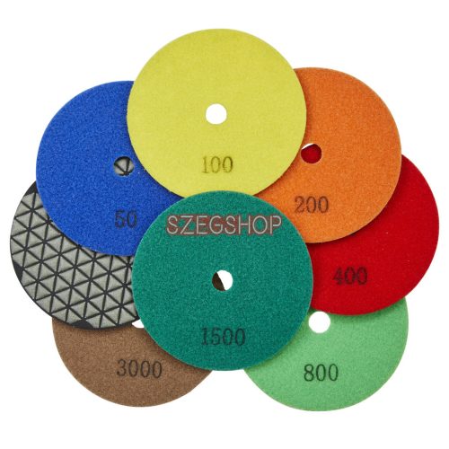 CFPGØ125 Grit3000 tépőzáras száraz beton polírozó tárcsa