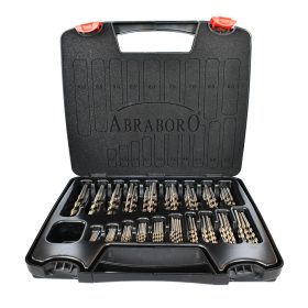    Abraboro HSS-CO fémfúró készlet, 170 részes (D 1,0 - 8,0 mm x 0,5 -> 10 db  D 8,5 - 10,0 mm x 0,5 -> 5 db) 