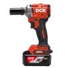 DCK Akkus ütvecsavarozó 1/2" 358 Nm szénkefe nélküli 20 V (2 x 5,0 Ah akku + töltő)