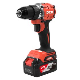   DCK Akkus ütvefúró-csavarozó 60 Nm szénkefe nélküli 20 V (2 x 4,0 Ah akku + töltő)