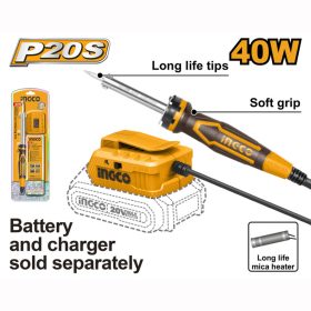INGCO Akkus forrasztópáka 20 V (akku és töltő nélkül)