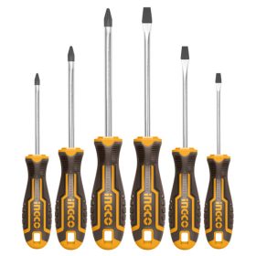 INGCO Csavarhúzó készlet 6 részes mágneses CrV