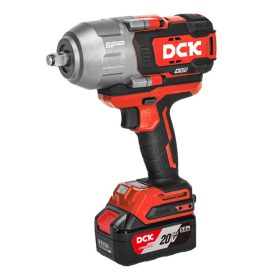   DCK Akkus ütvecsavarozó 1/2" 1218 Nm szénkefe nélküli 20 V (1 x 5,0 Ah akku + töltő)