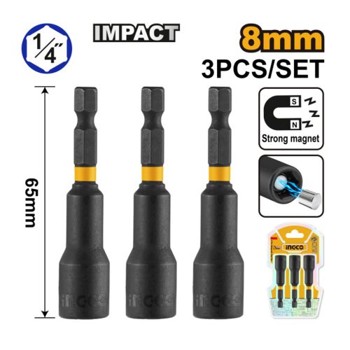 INGCO Impact csavarbehajtó 8 mm (3 db)