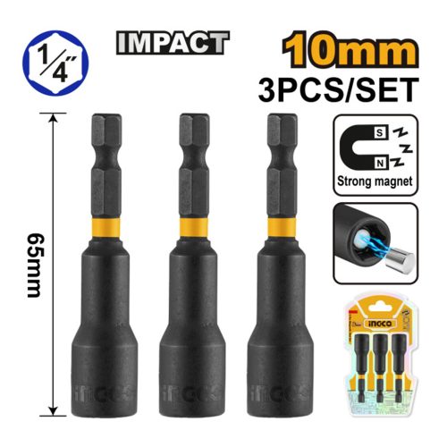  INGCO Impact csavarbehajtó 10 mm (3 db)