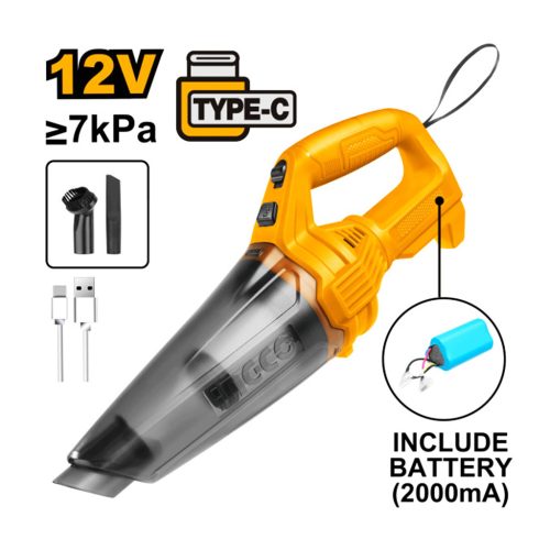 INGCO Akkus porszívó 0,5 l 5 V (2,0 Ah + USB-C töltő)