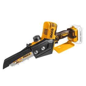   INGCO Akkus láncfűrész 150 mm szénkefe nélküli 20 V (akku és töltő nélkül)