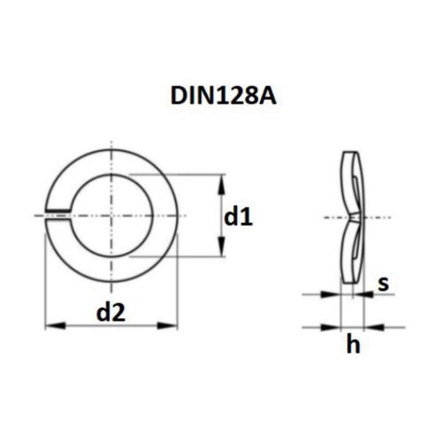 DIN128A rugóacél horg. M18 - hajlított rugós biztosító alátét