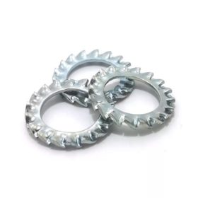   DIN6798A rugóacél horg. M4 - külső fogazott alátét, körmös alátét