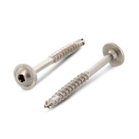   Ácsszerkezeti peremes TX25 rozsdamentes acél A2 6x40 - szerkezetépítő torxos facsavar lapos peremes fejjel