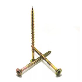   Ácsszerkezeti süllyesztett TX30 acél horg. sárg. passz. 6x50 - szerkezetépítő torxos facsavar süllyesztettfejű