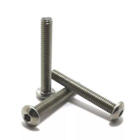   ISO7380-1 saválló acél A4 M12x40 - hatlapú belsőkulcsnyílású félgömbfejű csavar, imbusz, dfejű