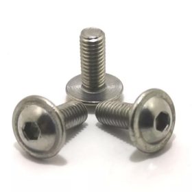   ISO7380-2 rozsdamentes acél A2 M3x3 - hatlapú belsőkulcsnyílású félgömbfejű peremes csavar, imbusz peremes fejjel