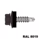Fűzőcsavar + EPDM (14mm) ritka menetű acél RAL8019 (szürkésbarna) 4,8x19