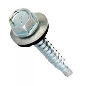   Hatlapfejű redukált hegyű önf. csav. fához + EPDM (14mm) acél horg. 4,8x35