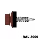Hatlapfejű redukált hegyű önf. csav. fához + EPDM (14mm) acél RAL3009 (oxidvörös) 4,8x35