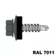 Hatlapfejű redukált hegyű önf. csav. fához + EPDM (14mm) acél RAL7011 (acélszürke) 4,8x35