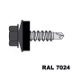 Hatlapfejű redukált hegyű önf. csav. fához + EPDM (14mm) acél RAL7024 (grafitszürke) 4,8x35