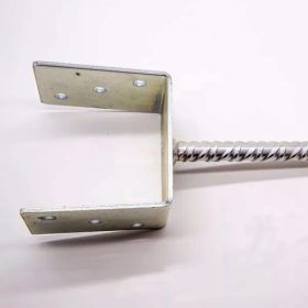 Fix, betonozható oszloptartó 80x65mm